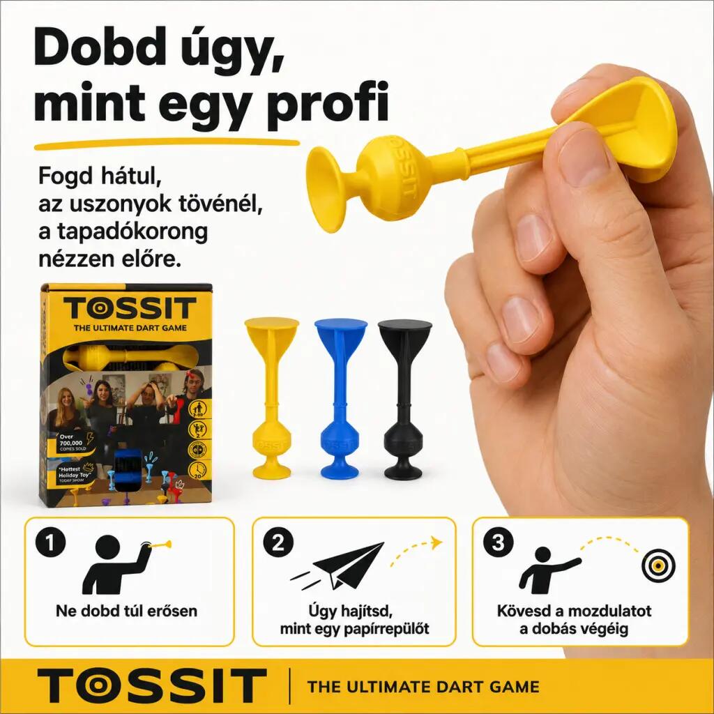 Starter Pack kék-sárga szilikon tapadókorongos darts játék 4/5