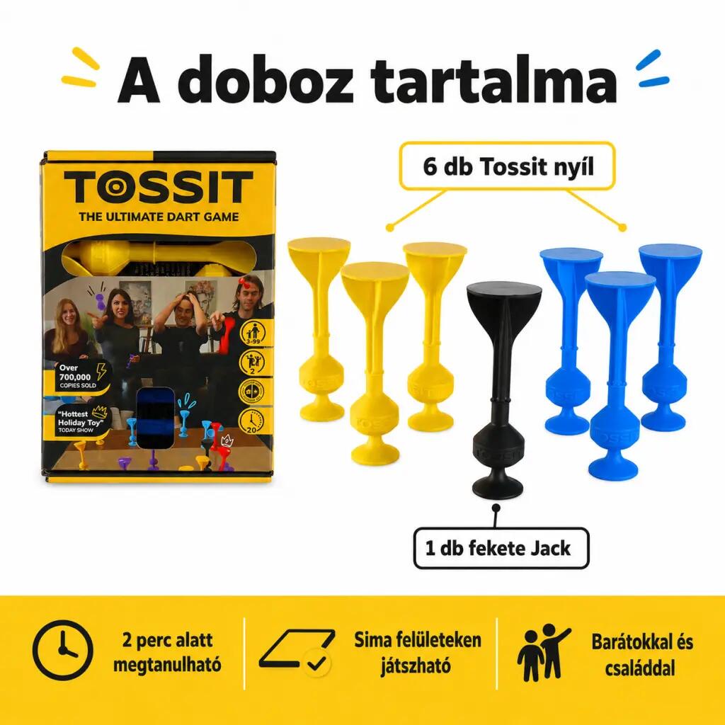 Starter Pack kék-sárga szilikon tapadókorongos darts játék 2/5