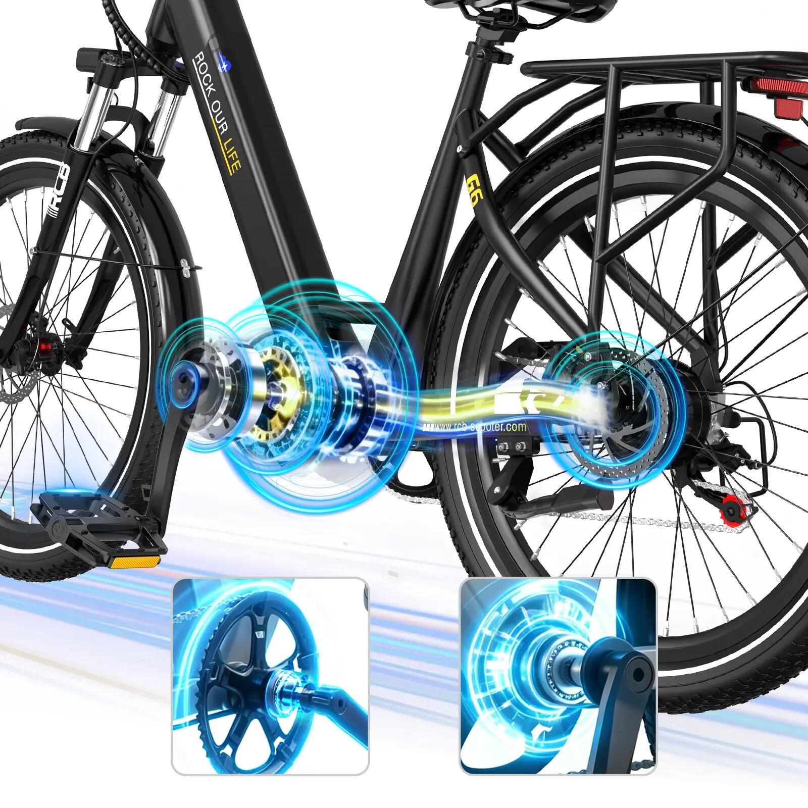 Elektrofahrrad E-Bike, Erwachsene RCB-G6, 27,5 Zoll, Drehmomentsensor, APP & NFC 6/7