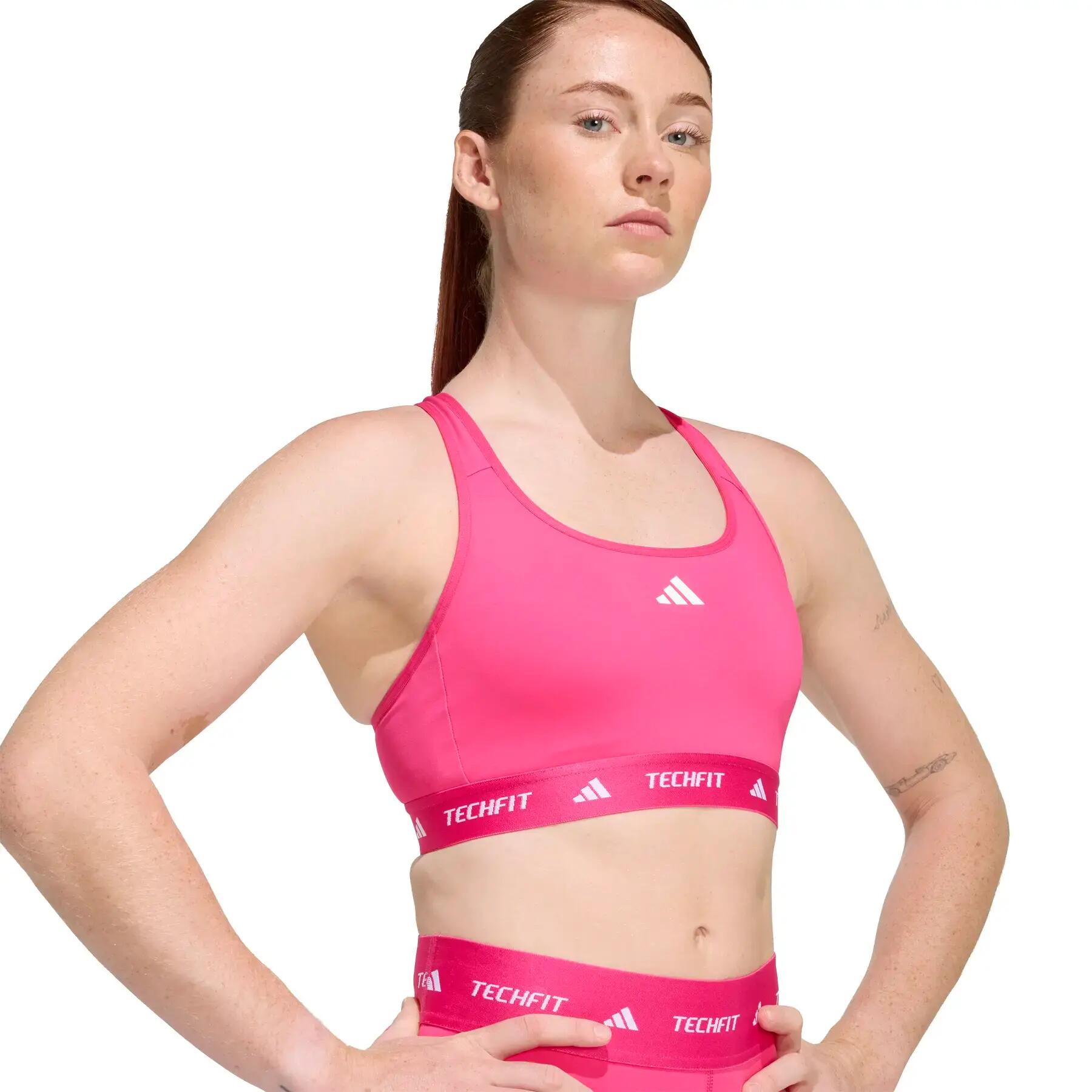 Principal Adidas modelo Sujetador adidas TECHFIT rosa para mulheres 7/7
