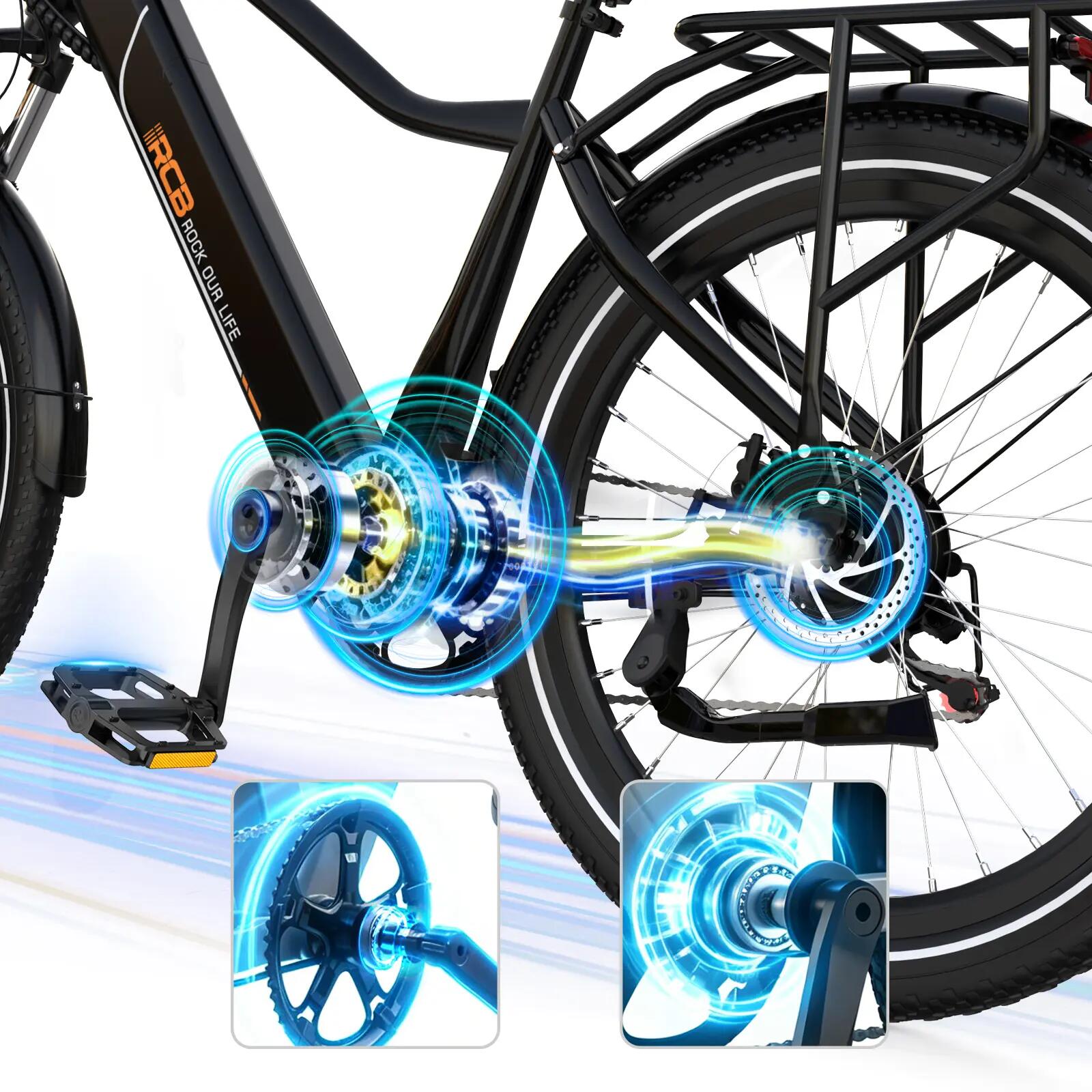 Elektrofahrrad für Erwachsene, 27,5 Zoll, Drehmomentsensor, APP & NFC, Modell G5 3/7