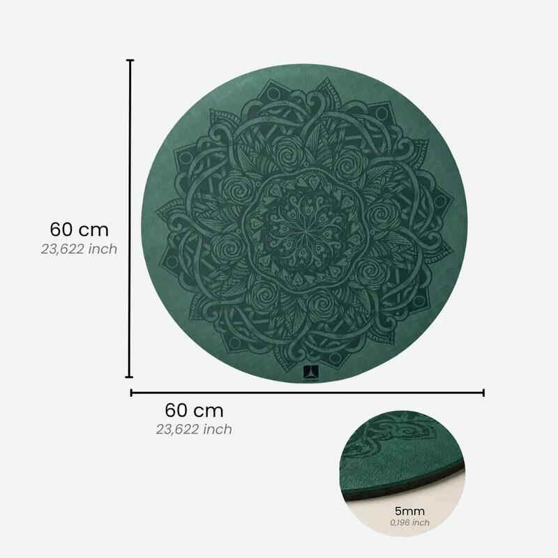Rebuwo TPE Yoga ve Meditasyon Matı Oval 5 mm – Yeşil
