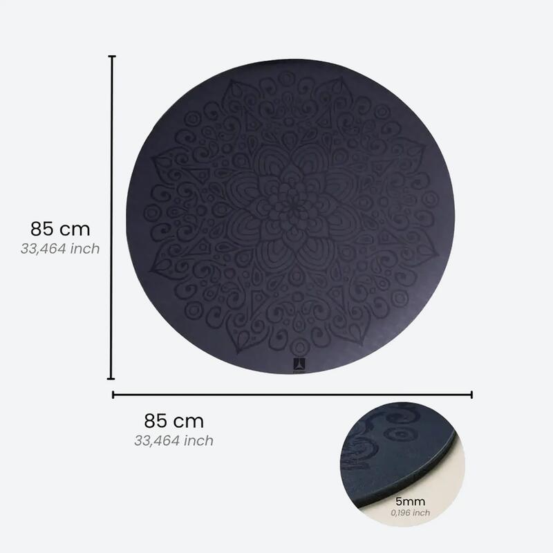 Rebuwo TPE Yoga ve Meditasyon Matı Oval 5 mm – Koyu Mor