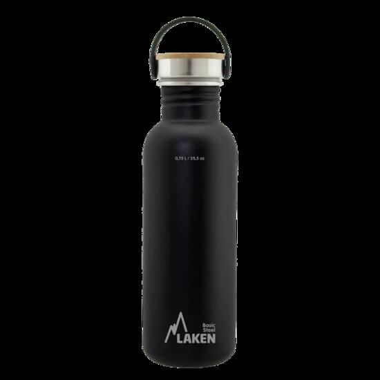 Borraccia in acciaio inox Basic Steel con tappo Bamboo – LAKEN