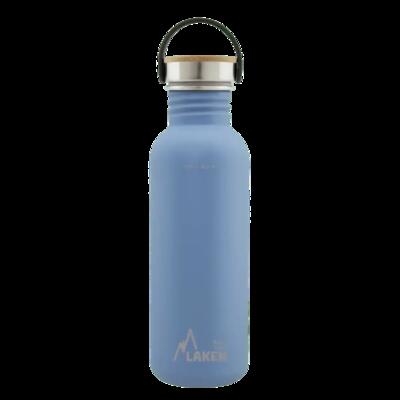 Borraccia in acciaio inox Basic Steel con tappo Bamboo – LAKEN