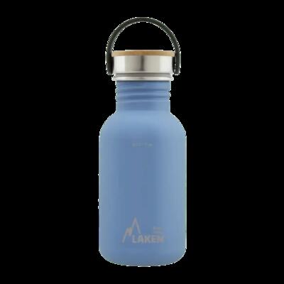 Borraccia in acciaio inox Basic Steel con tappo Bamboo – LAKEN