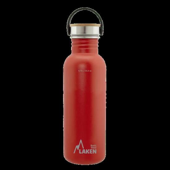 Borraccia in acciaio inox Basic Steel con tappo Bamboo – LAKEN