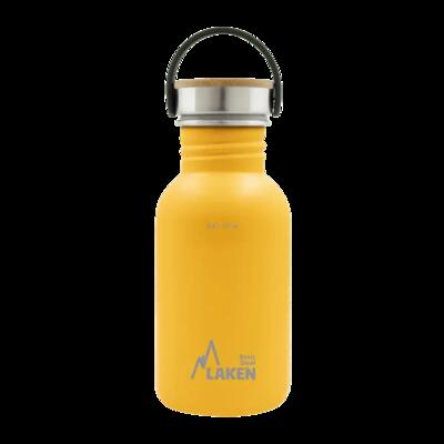 Borraccia in acciaio inox Basic Steel con tappo Bamboo – LAKEN