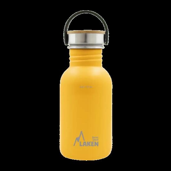 Borraccia in acciaio inox Basic Steel con tappo Bamboo – LAKEN