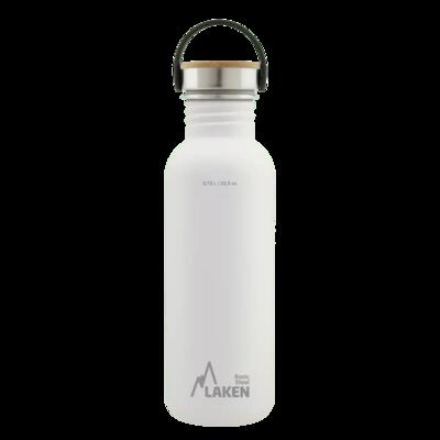 Borraccia in acciaio inox Basic Steel con tappo Bamboo – LAKEN