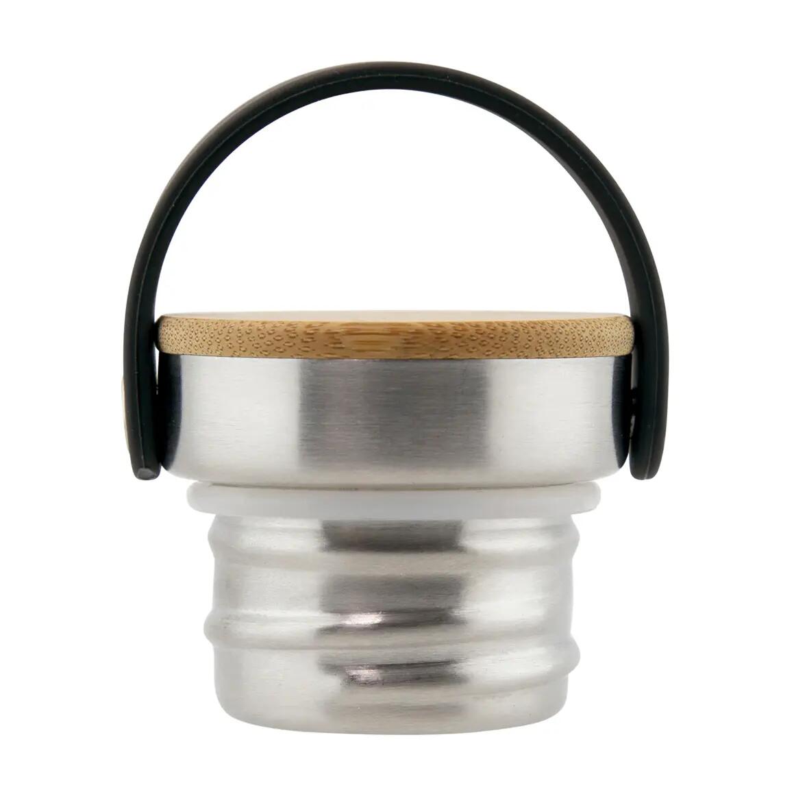 Borraccia in acciaio inox Basic Steel con tappo Bamboo – LAKEN 2/3