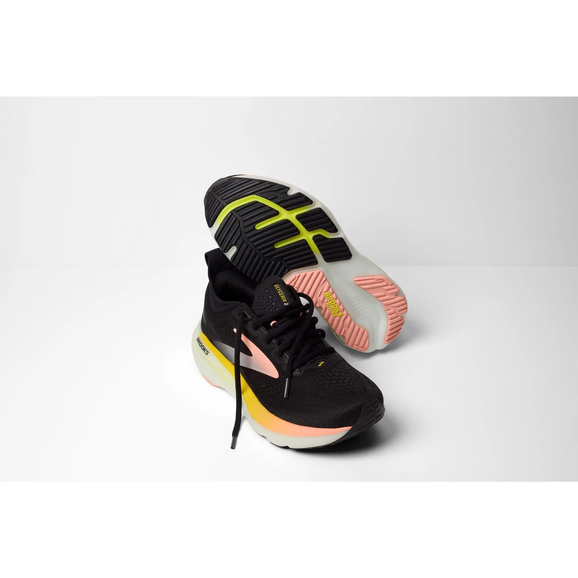 Zapatillas de running Mujer Glycerin 23 negro melocotón amarillo 7/7