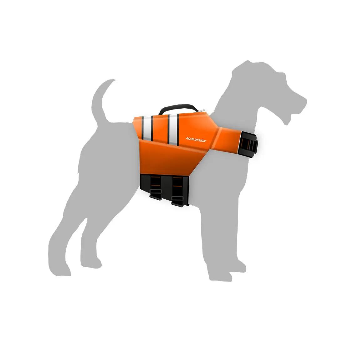 Giubbotto Salvagente Riflettente per Cane, Arancione 3/5
