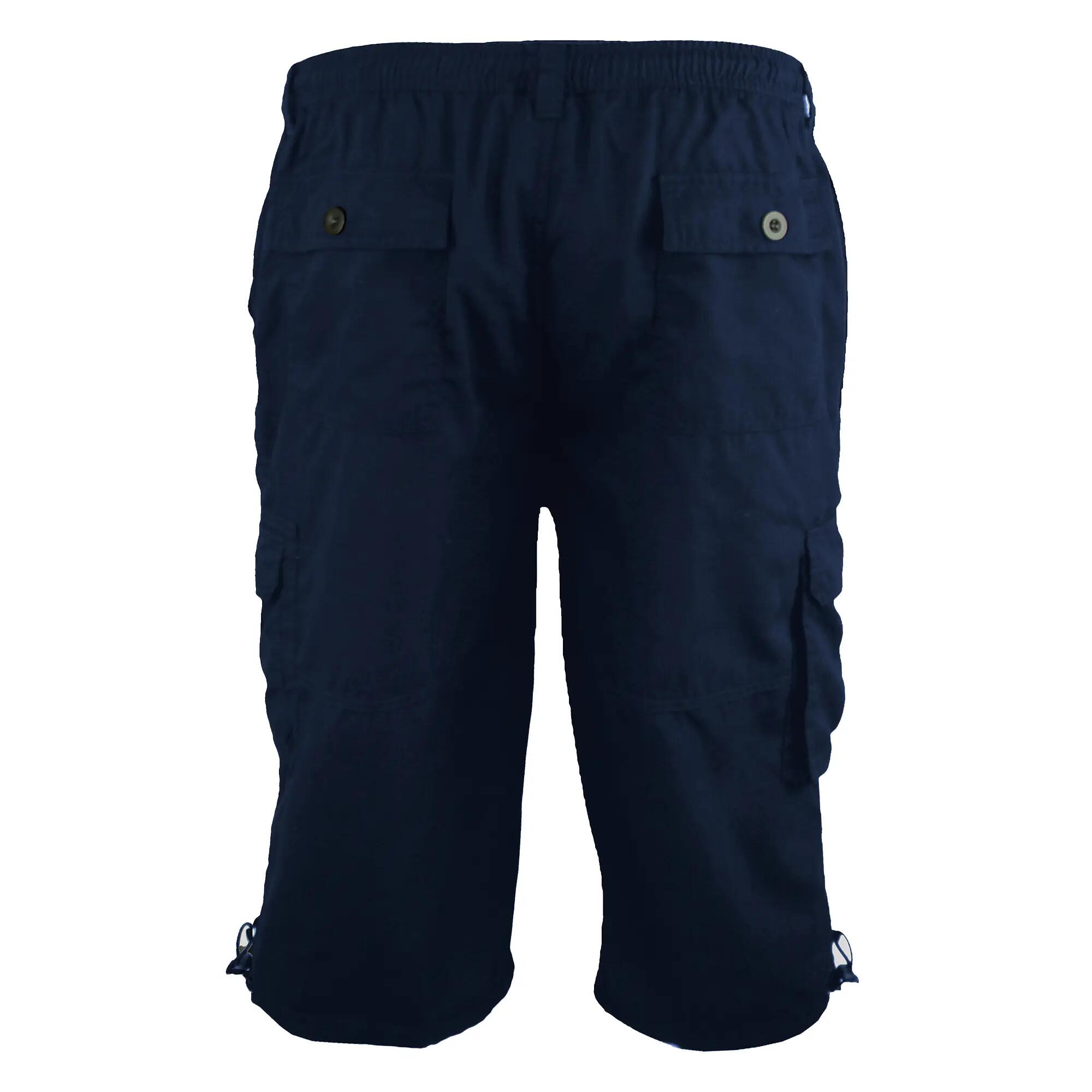 Pantaloncini Cargo Kingsize Uomo Duke D555 Mason Blu Navy 3/6