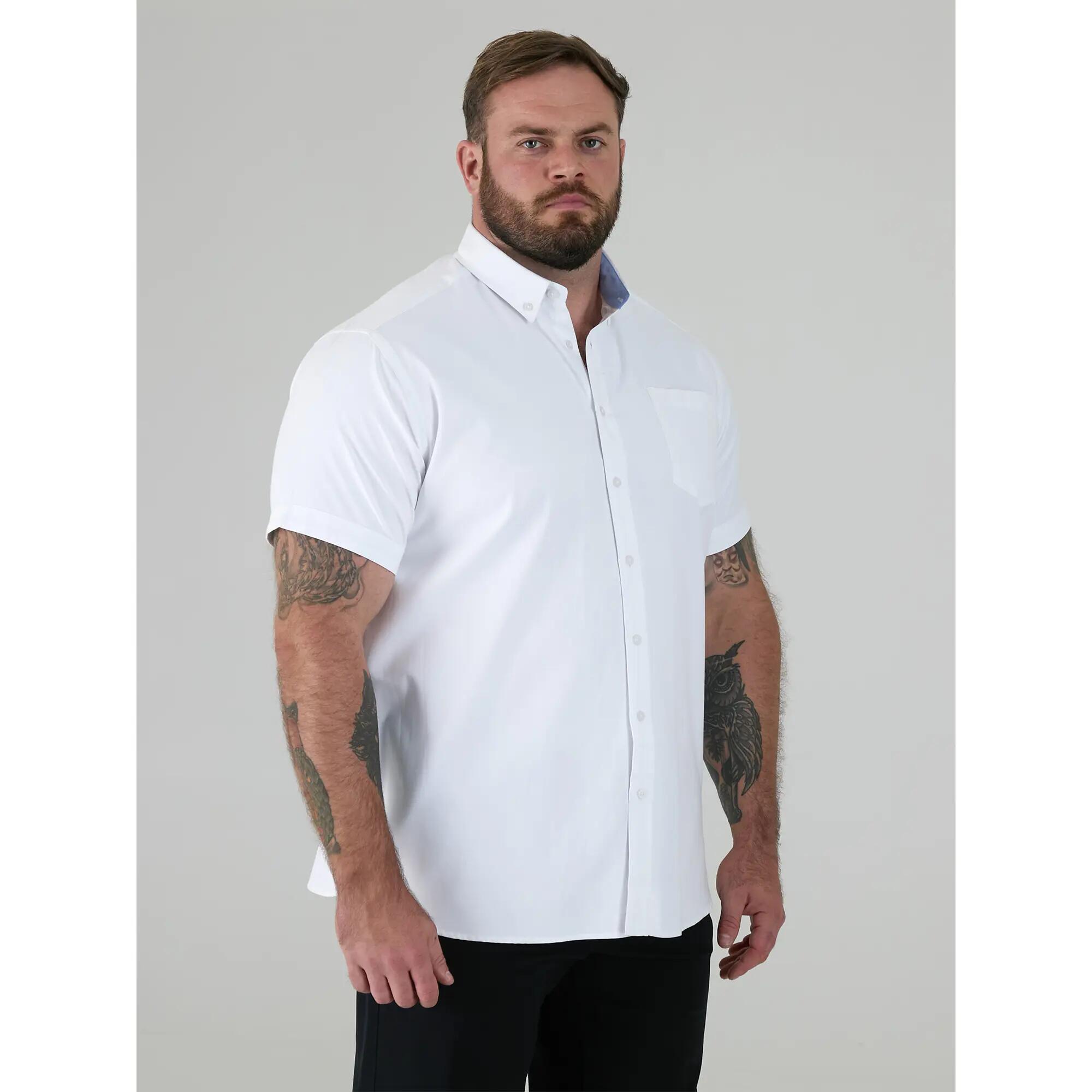 Camicia Kingsize Maniche Corte Uomo Duke D555 James Bianco 5/6