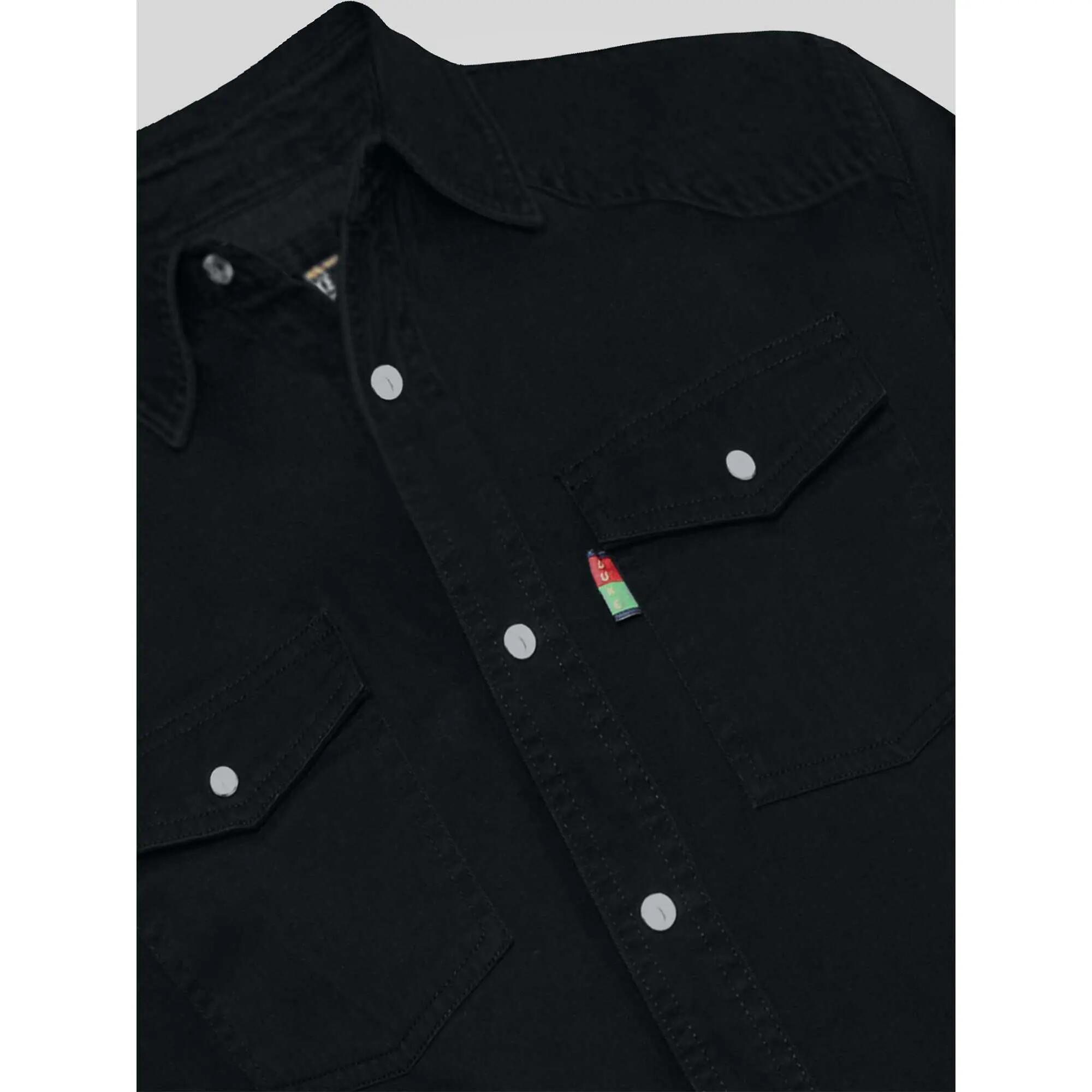 Camicia Uomo Duke D555 Western Nero 4/6