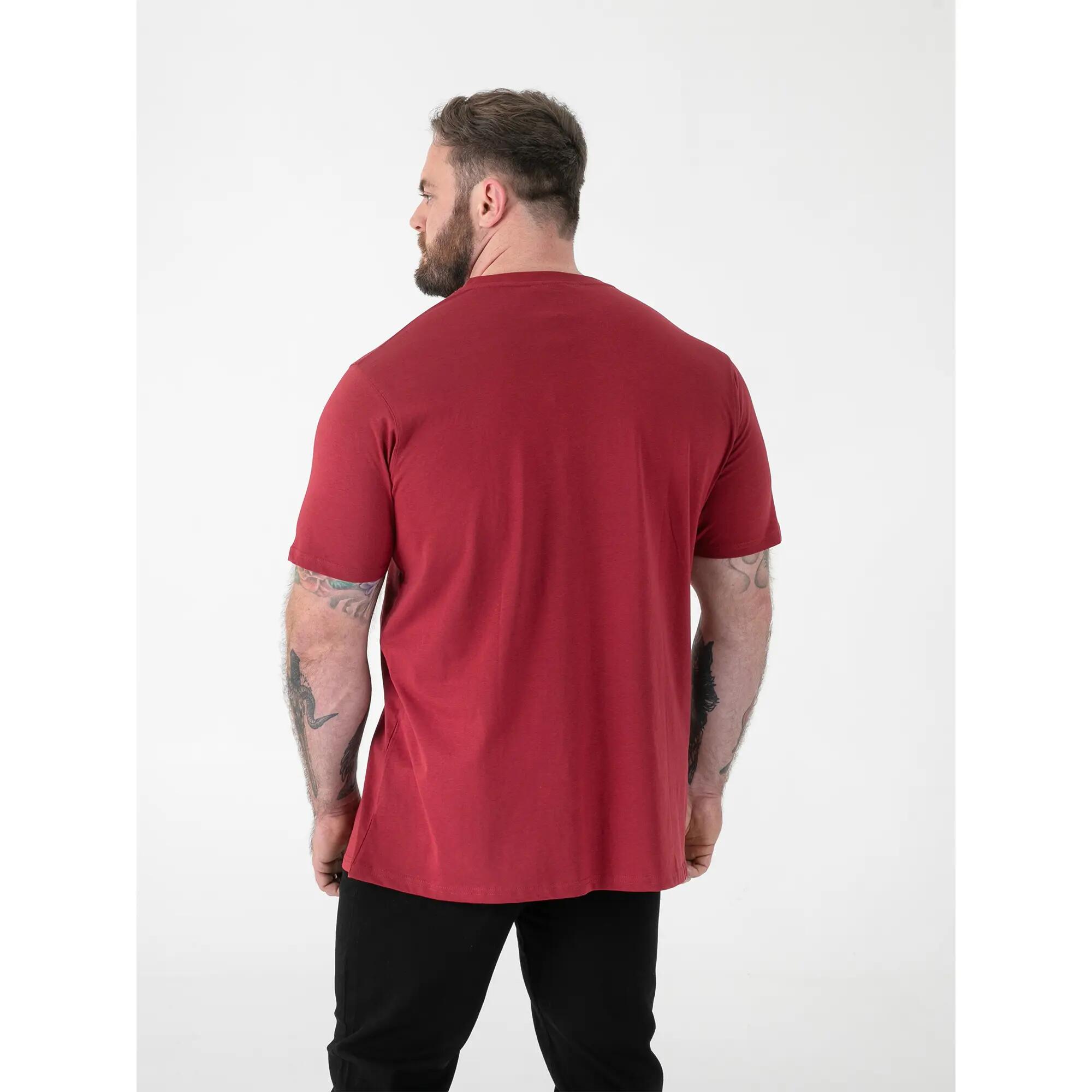 Mens D555 Sig 2 V Neck TShirt (Red) 4/6