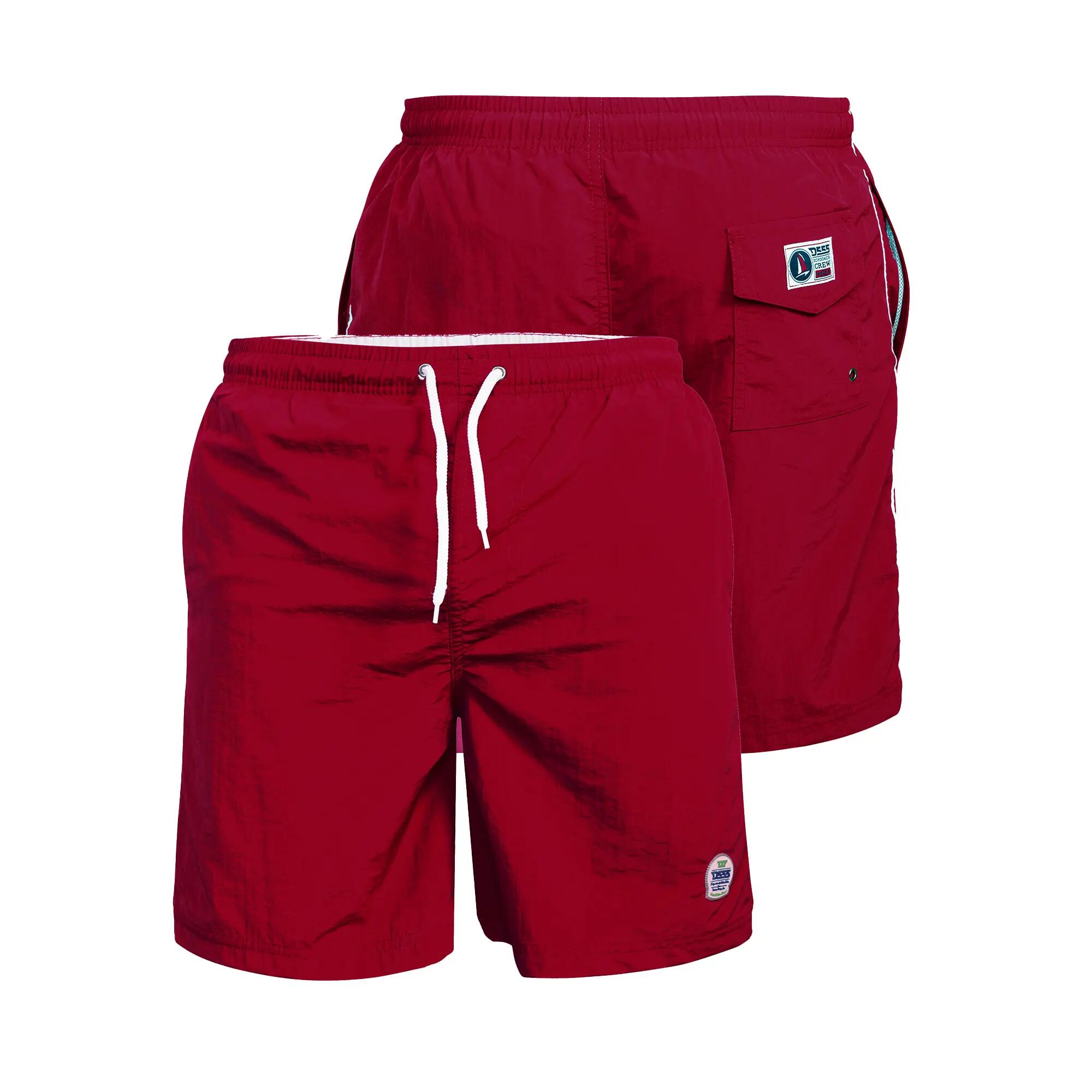 D555 Short De Bain Uni Grande Taille YARROW Homme (Rouge) 4/6