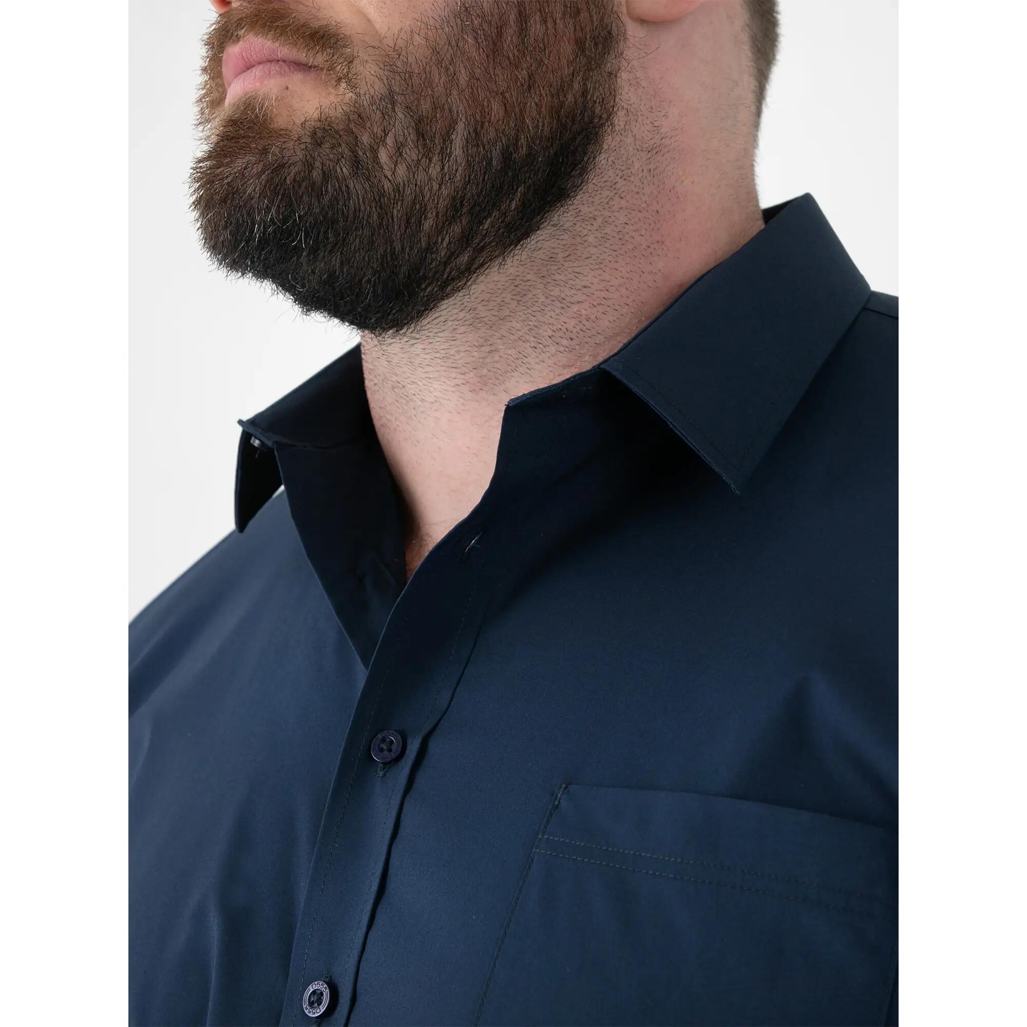 Camicia Elasticizzato Kingsize Maniche Corte Uomo Duke D555 Lucas Blu Navy 6/6