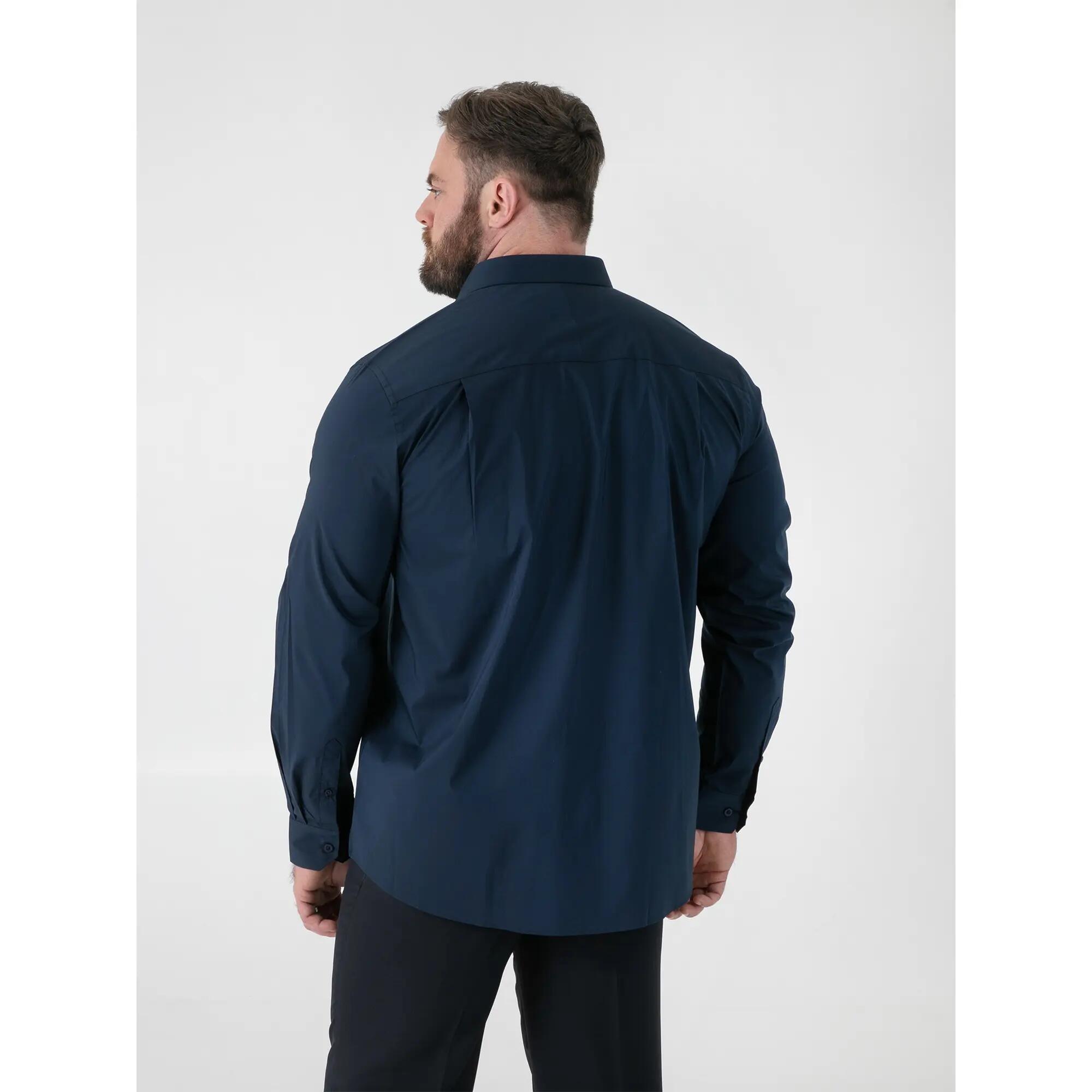 Camicia Elasticizzato Uomo Duke Oliver D555 Blu Navy 5/6