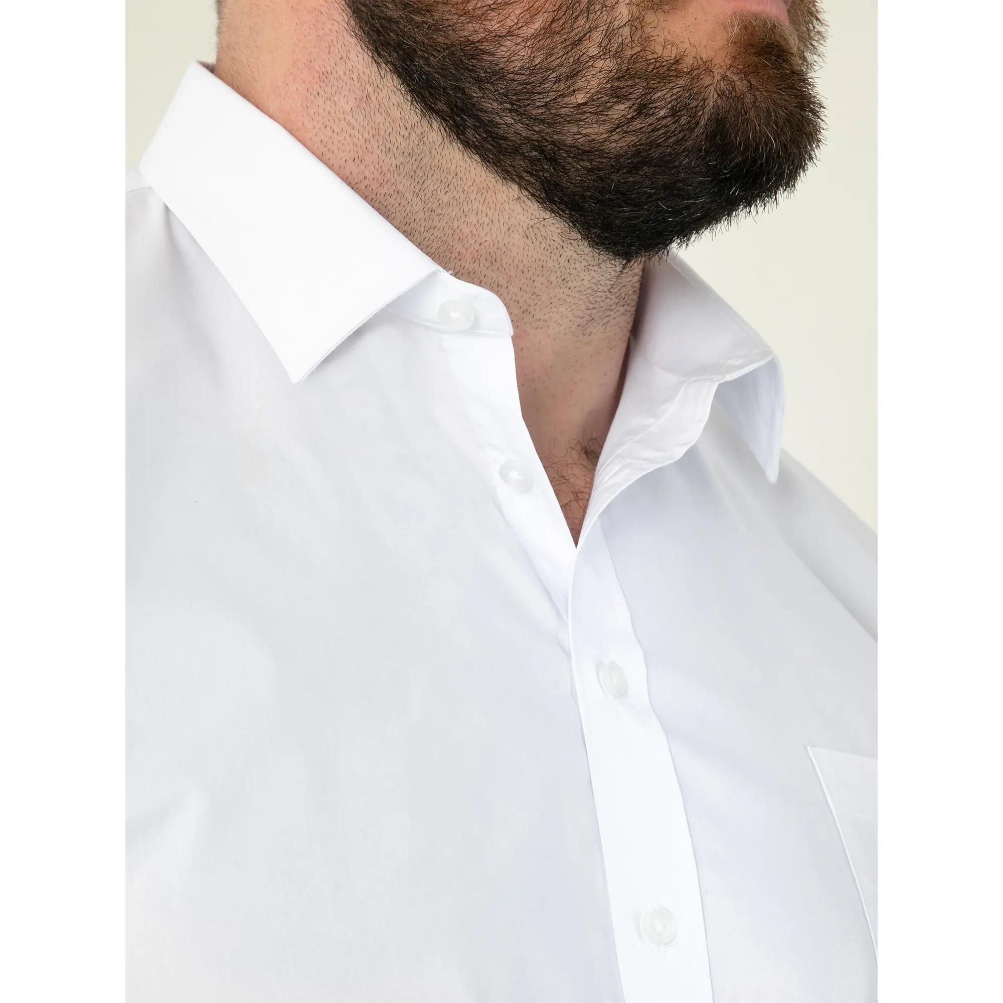 Camicia Elasticizzato Kingsize Maniche Corte Uomo Duke D555 Lucas Bianco 6/6