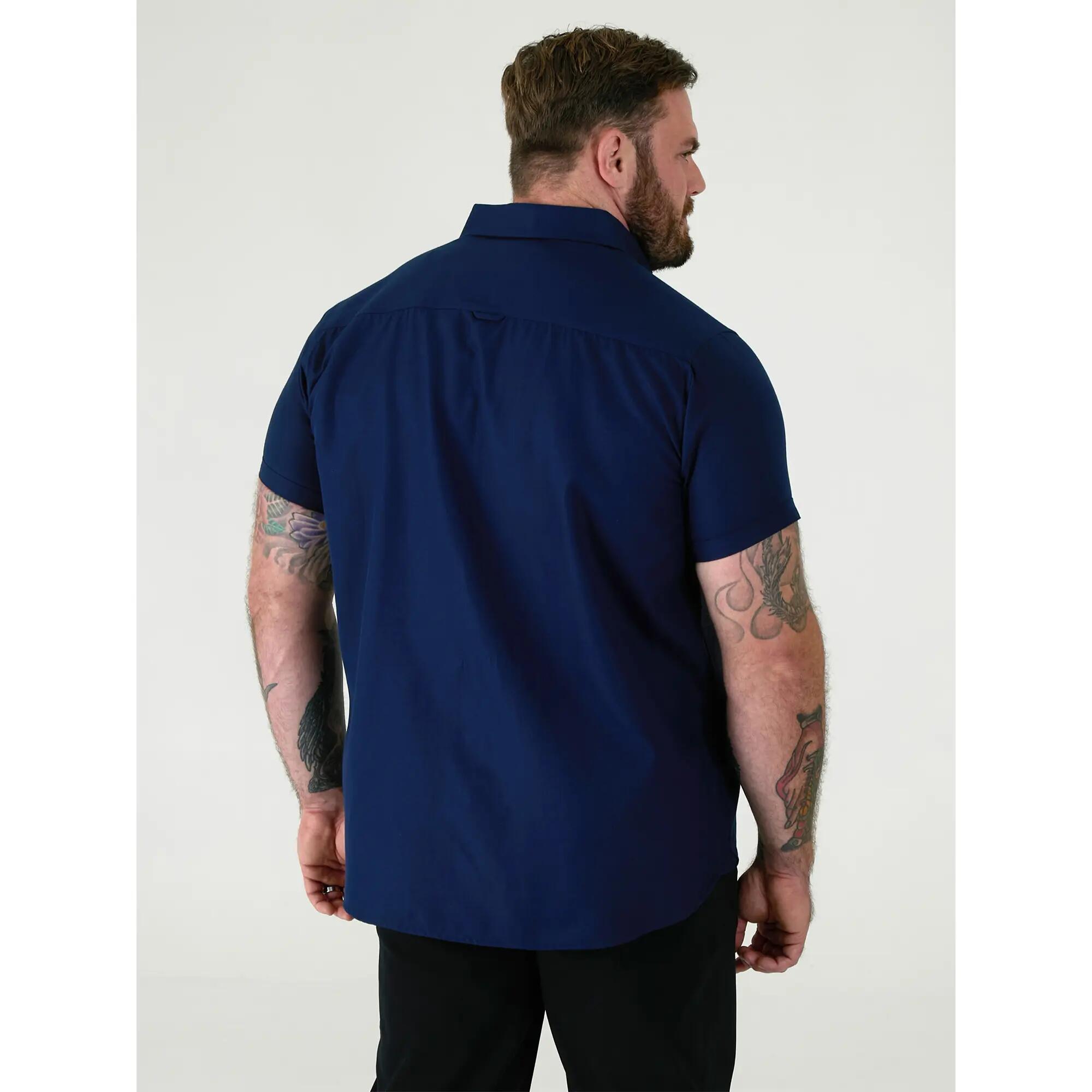 Camicia Alto Maniche Corte Uomo Duke James D555 Blu Navy 5/6