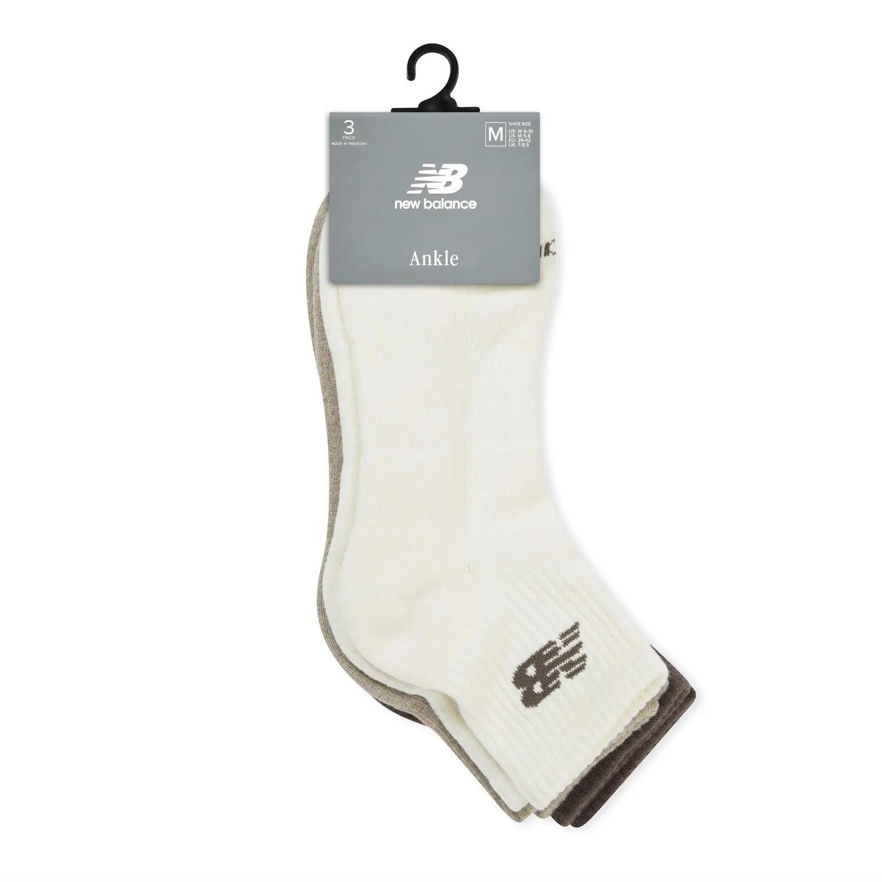 Lot De 3 Socquettes Adulte (Gris / Beige) 3/3