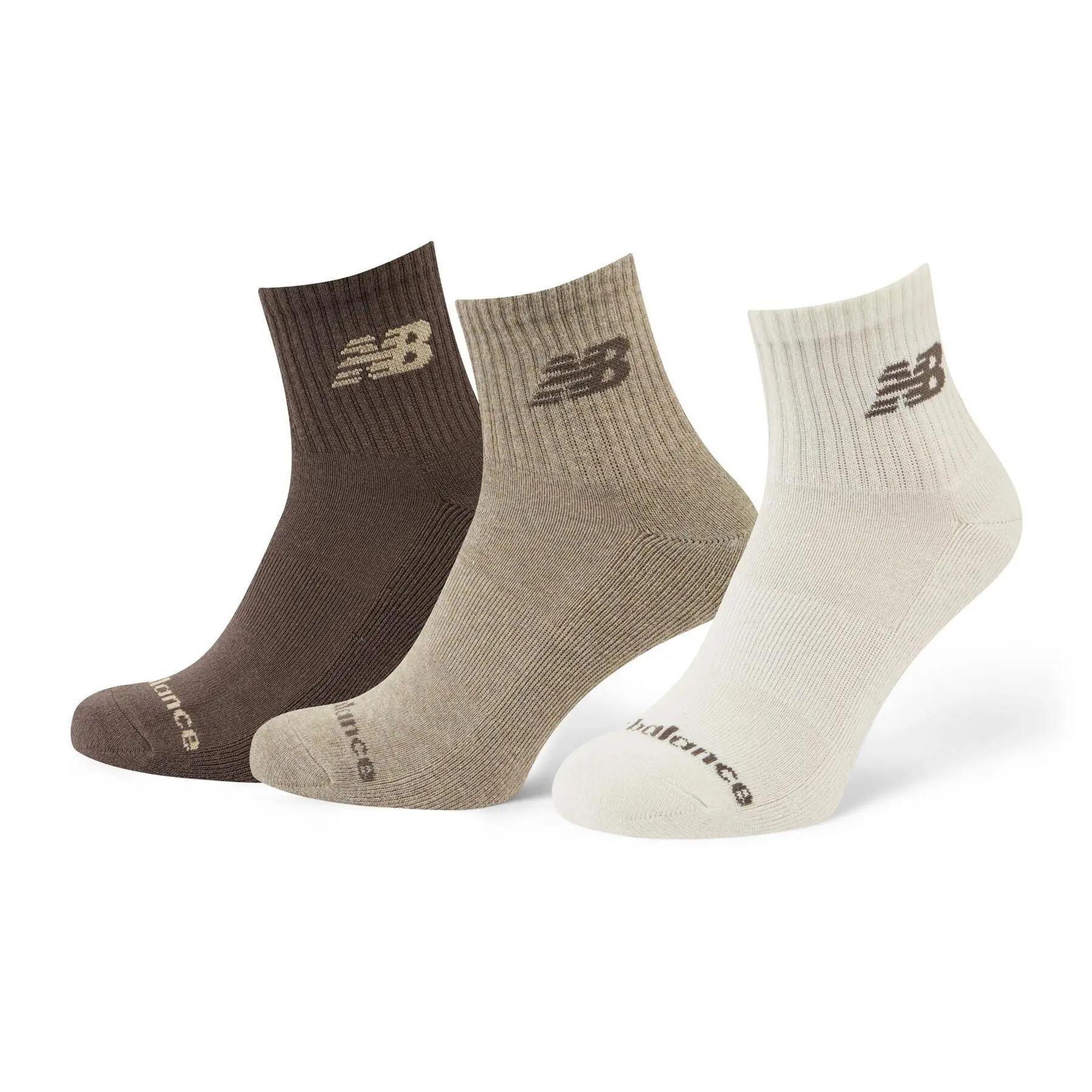 Lot De 3 Socquettes Adulte (Gris / Beige) 2/3