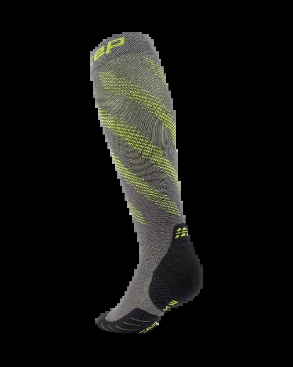 Șosete compresie CEP Run Edition Elliptic Tall bărbați - gri închis / verde lime 3/3