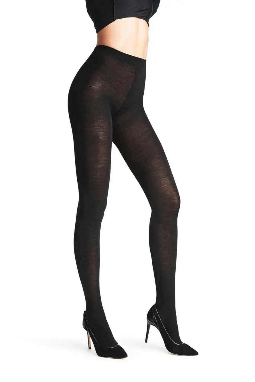 decoy collants doubleface 110 denier en coton et laine – BLACK (1100) 4/5