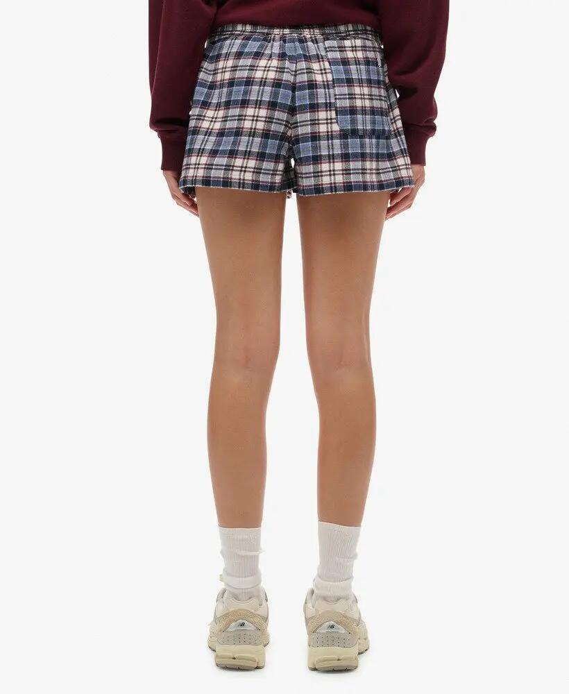 superdry Cotton Check Elastic Shorts – Calções largos em algodão orgânico – 6/6