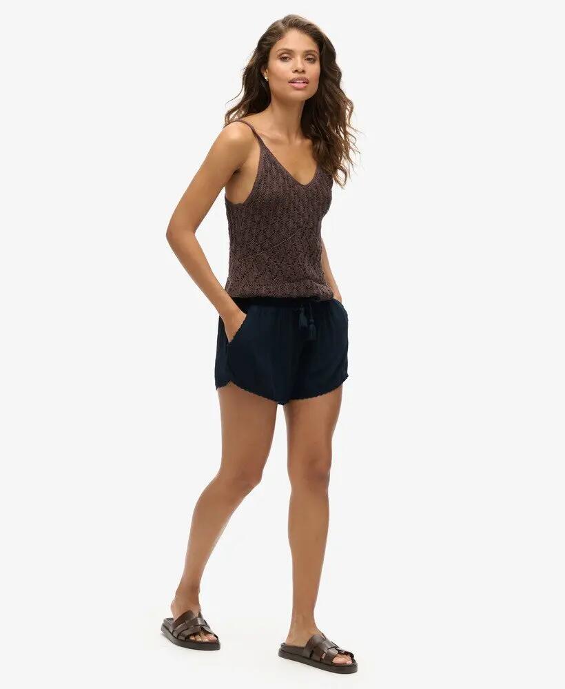 superdry Beach Shorts en viscose – taille smockée, ourlet festonné – ECLIPSE 4/7