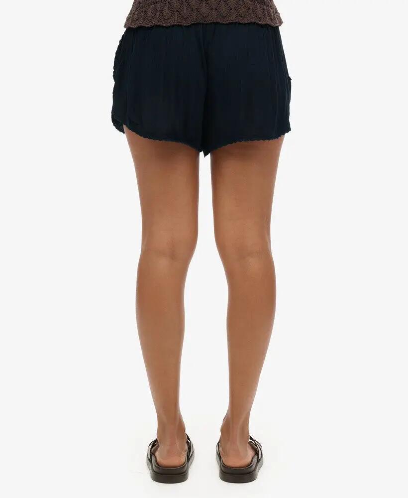superdry Beach Shorts en viscose – taille smockée, ourlet festonné – ECLIPSE 3/7