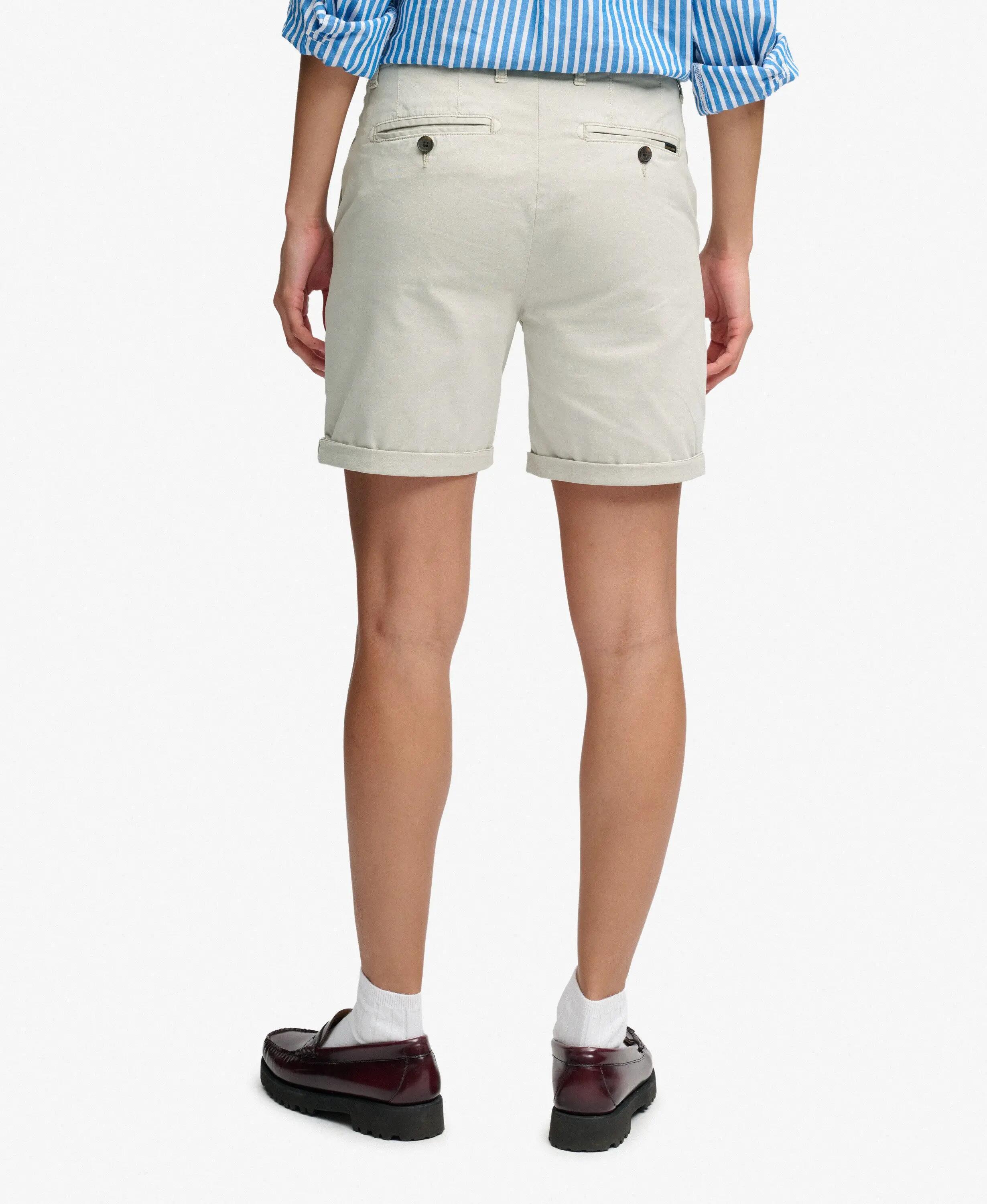 superdry Chino Shorts em algodão elástico — Rainy Day Grey 5/6