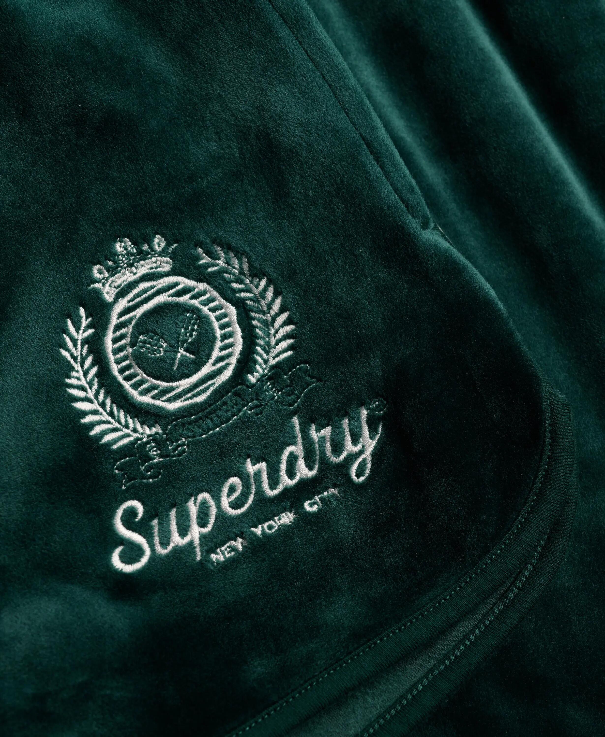superdry Country Club Velour Shorts – velours confortable – Dark Pine Green 7/7