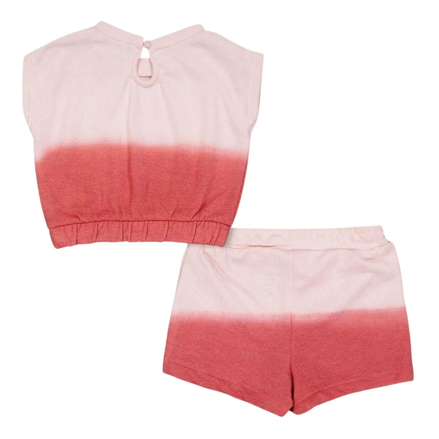 Hemd und Shorts Set für Kleinkind, Ärmellos Kinder Sonnenverwöhntes Korallenrosa 2/2