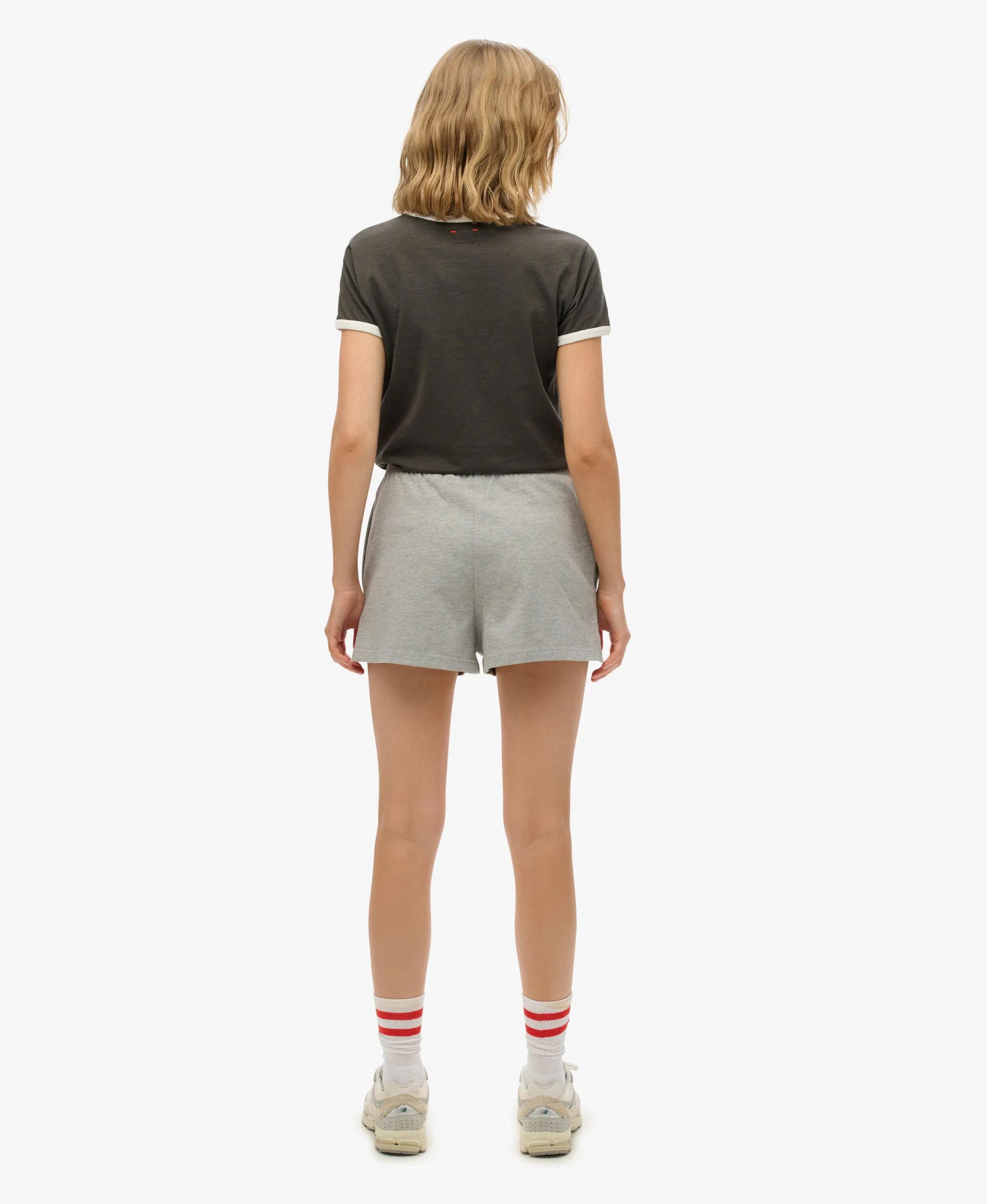superdry Shorts Athletic Essentials Graphic en jersey recyclé gris – GREY MARL 6/7