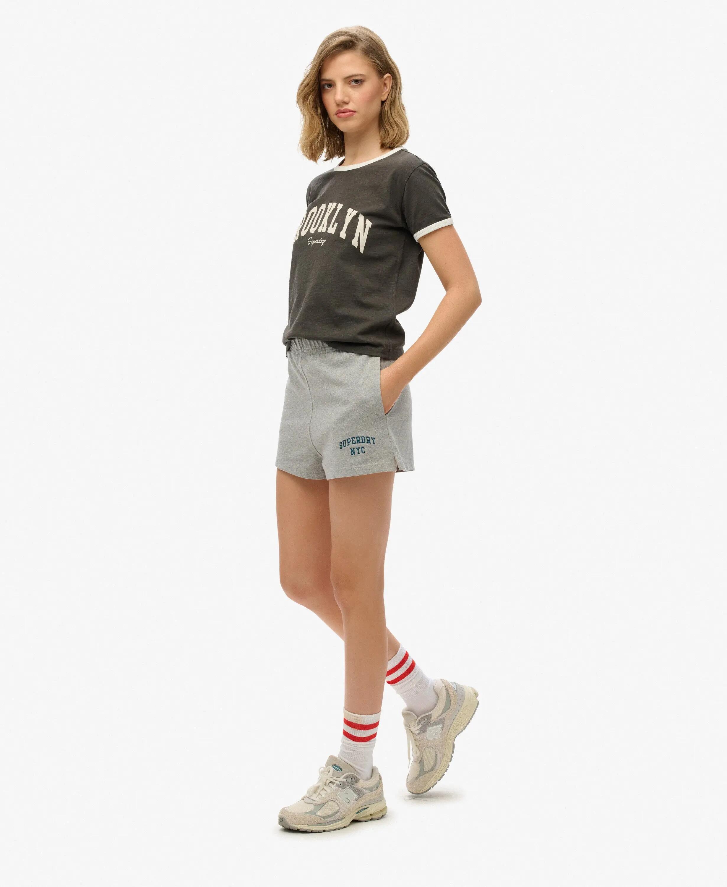 superdry Shorts Athletic Essentials Graphic en jersey recyclé gris – GREY MARL 5/7