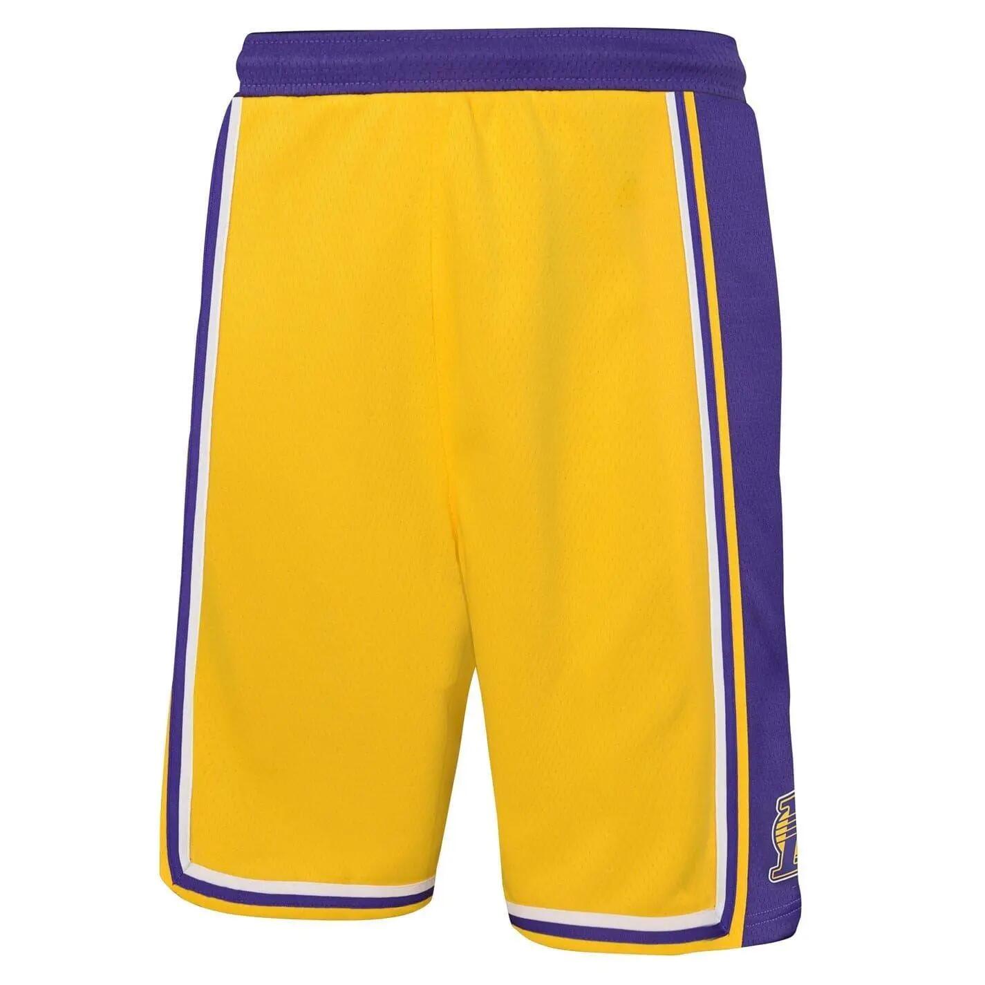 Short De Bain Motif/style Nike Garçon (Jaune / Violet) 2/2