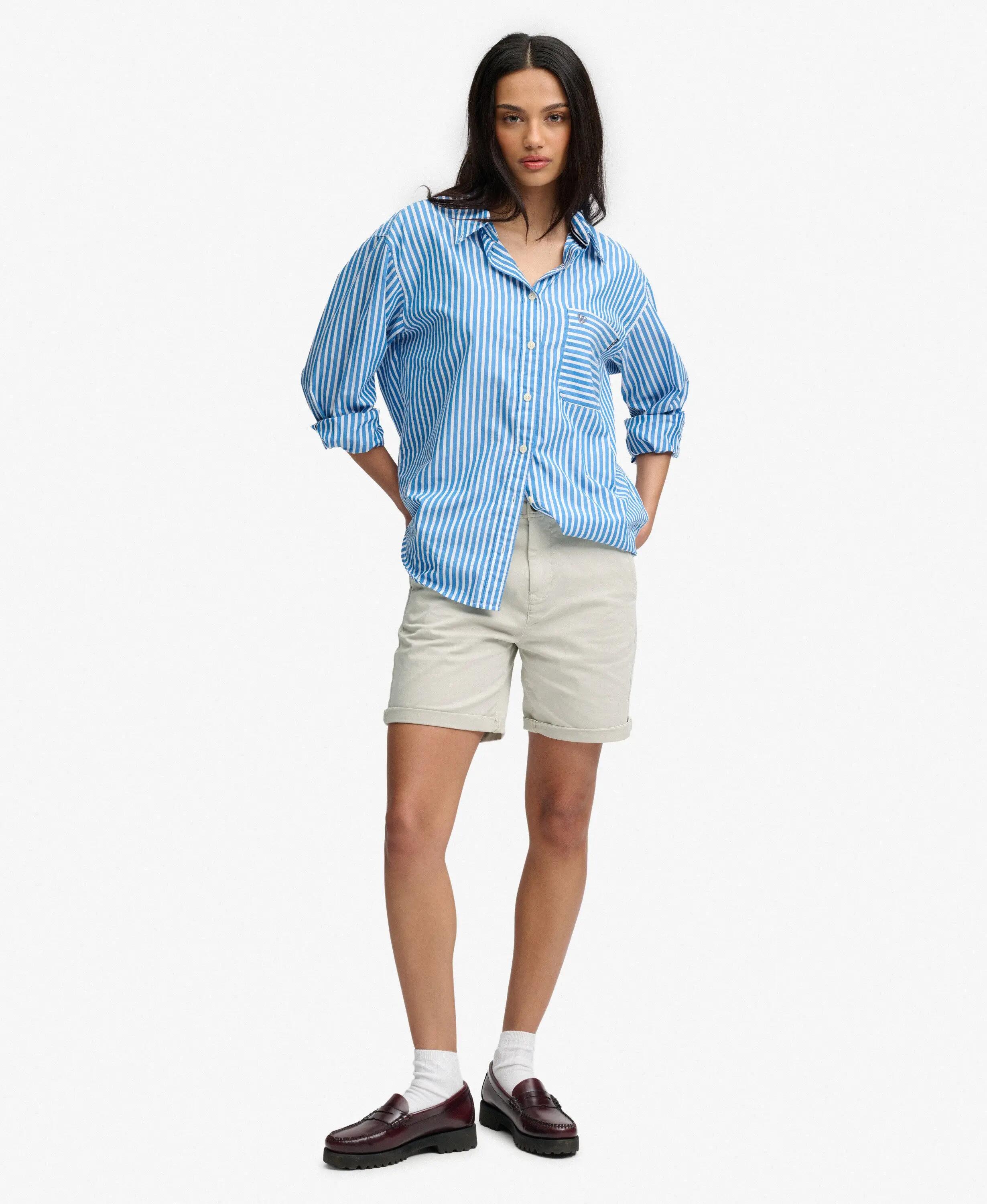 superdry Chino Shorts em algodão elástico — Rainy Day Grey 2/6
