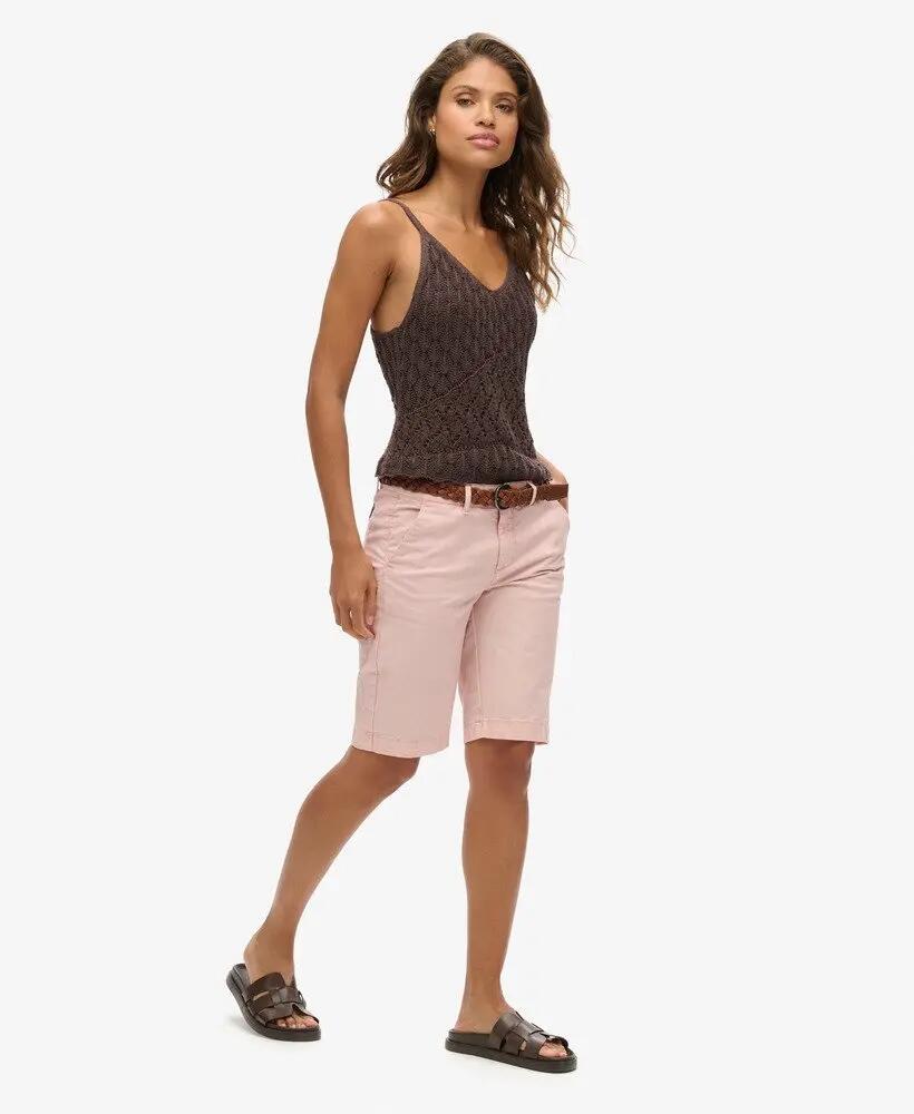 superdry Chino City Short mujer en algodón elástico 2/3