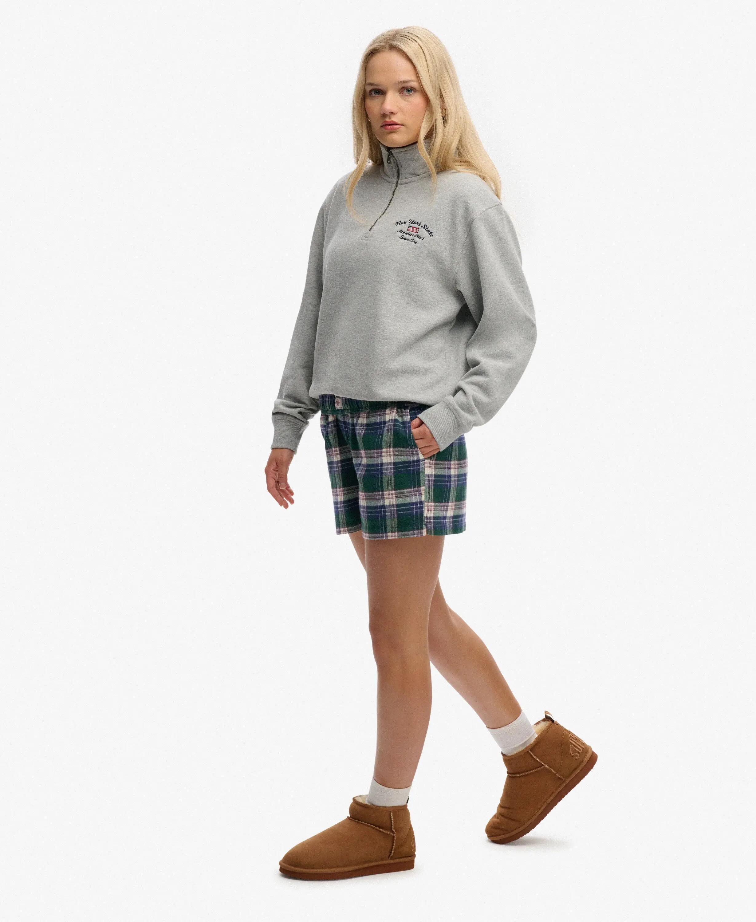 superdry Calções xadrez em algodão orgânico corte largo 5/7