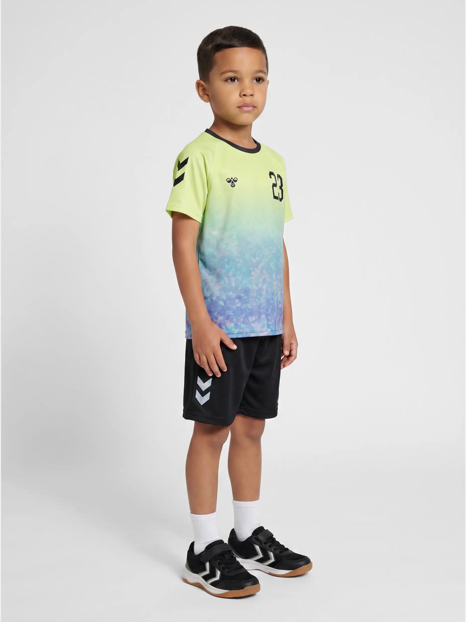 hummel hmlSHIMMER SHORTS — Shorts unisex con effetto luccicante, Polyester 100% 4/5