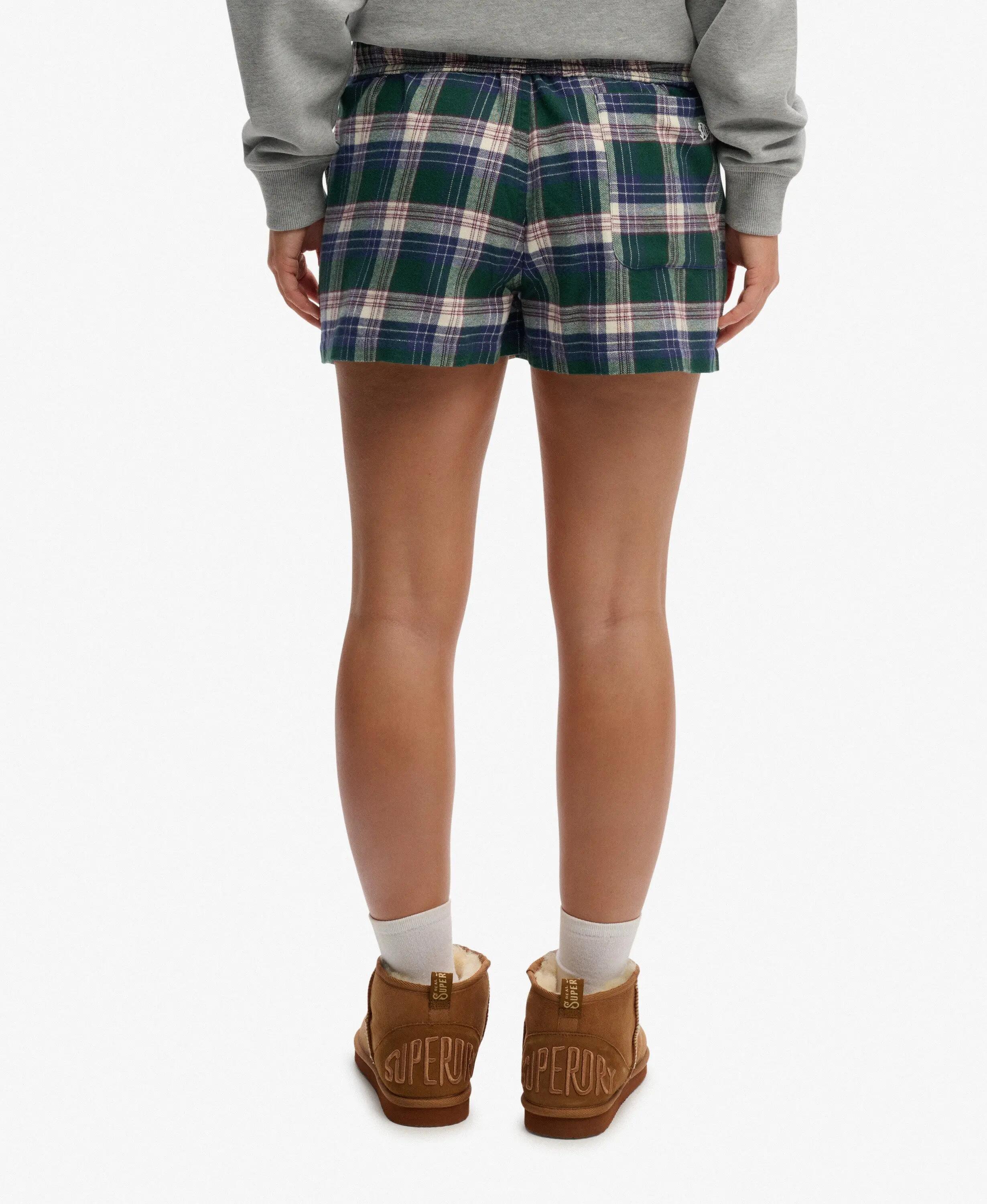 superdry Calções xadrez em algodão orgânico corte largo 4/7