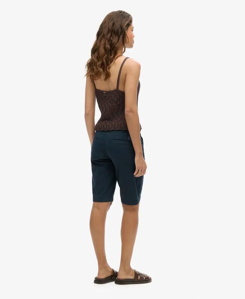 superdry Chino City Short mulher – algodão com elastano, MIDNIGHT NAVY 5/5
