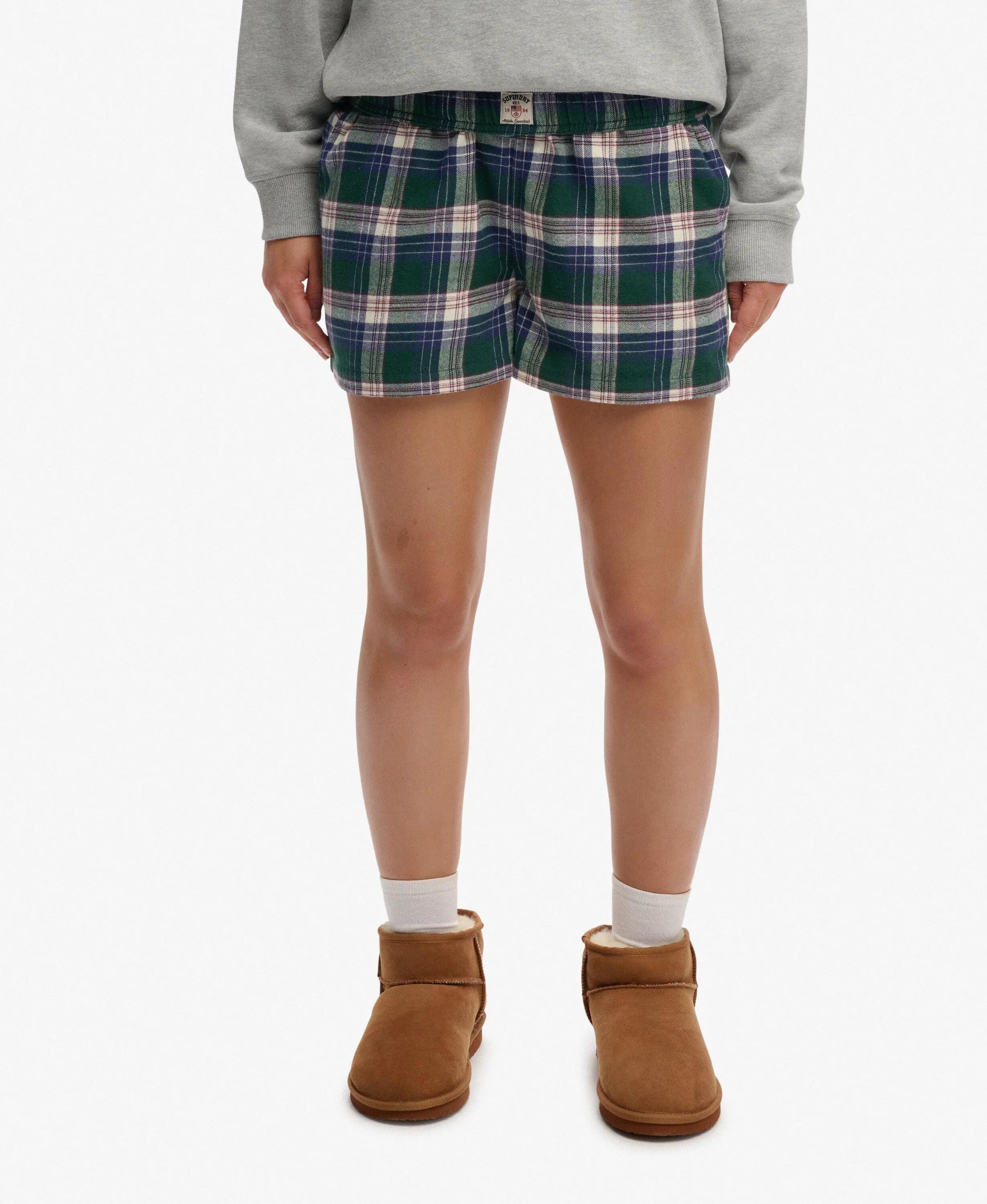 superdry Calções xadrez em algodão orgânico corte largo 3/7