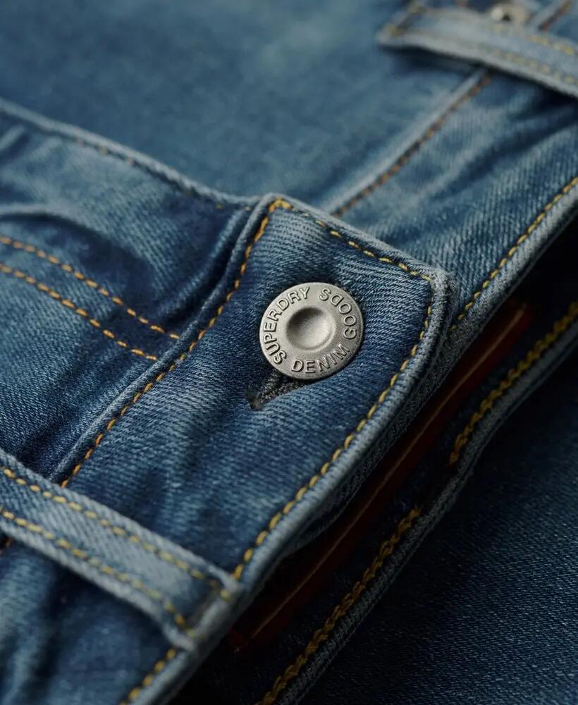 superdry Jeans skinny vita media in cotone biologico – Fulton Vintage Blue 4/6