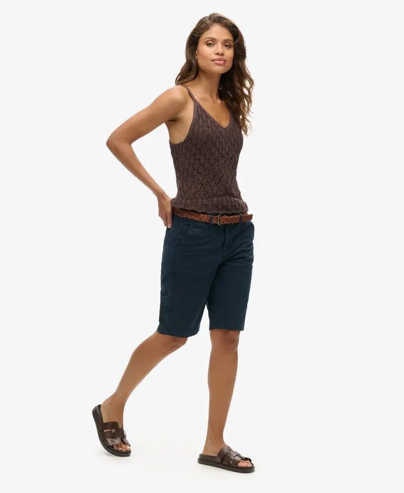 superdry Chino City Short mulher – algodão com elastano, MIDNIGHT NAVY 2/5