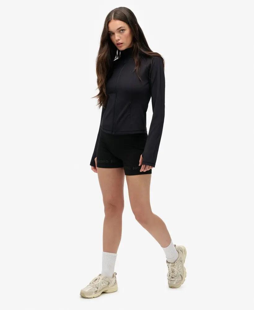 superdry Active Tech Cycle Shorts slim fit – czarne 5/7