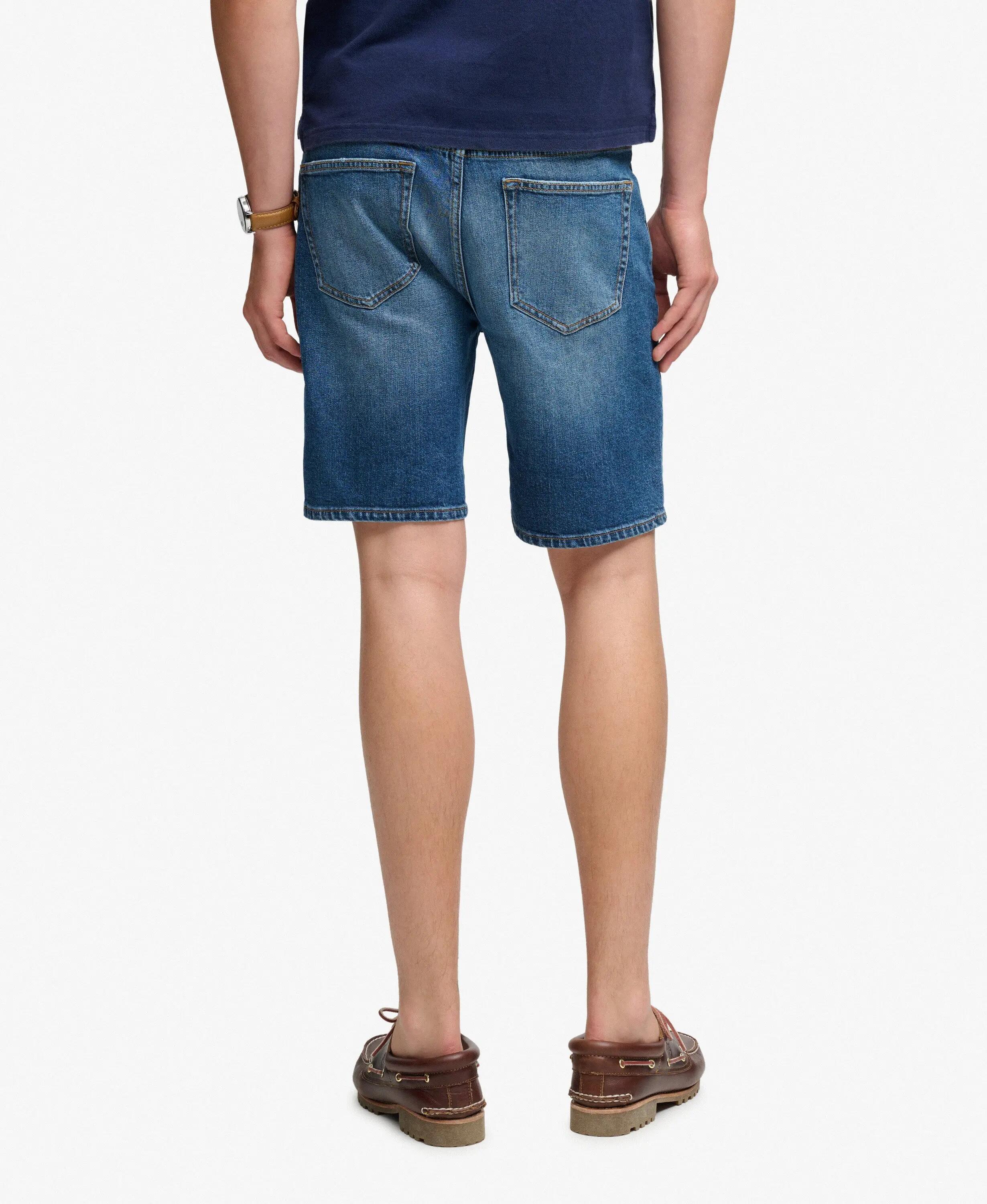 superdry Vintage Straight Shorts denim - 100% bawełna organiczna – BUCK BLUE 3/6